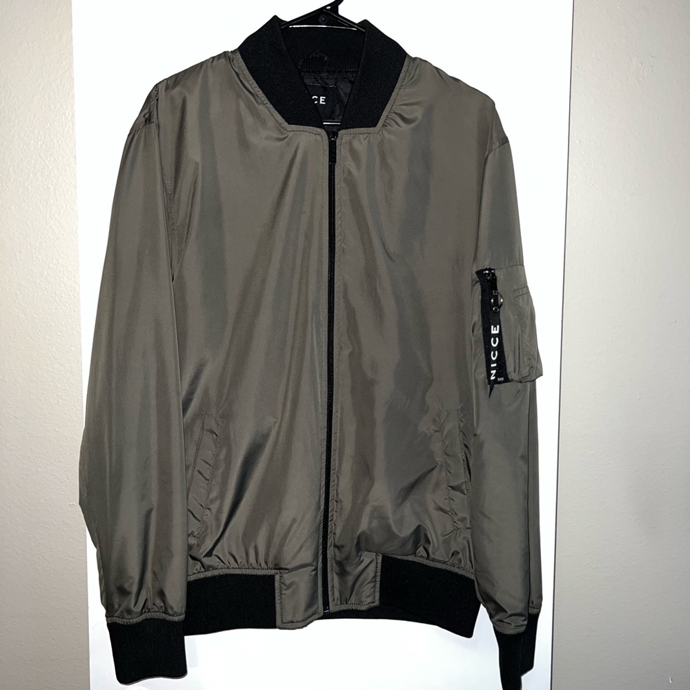 Lightweight Bomber Jacket with Side Pocket Detail
